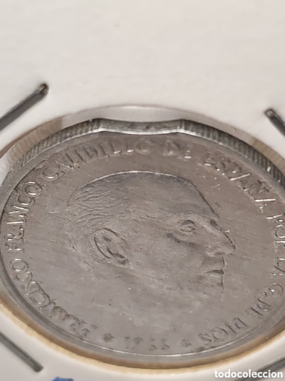 Monedas con errores: Espa&ntilde;a. 50 centimos. 1966 *71. Error .Defecto troquel en el canto . Segmentada .SC sin circular - Foto 5