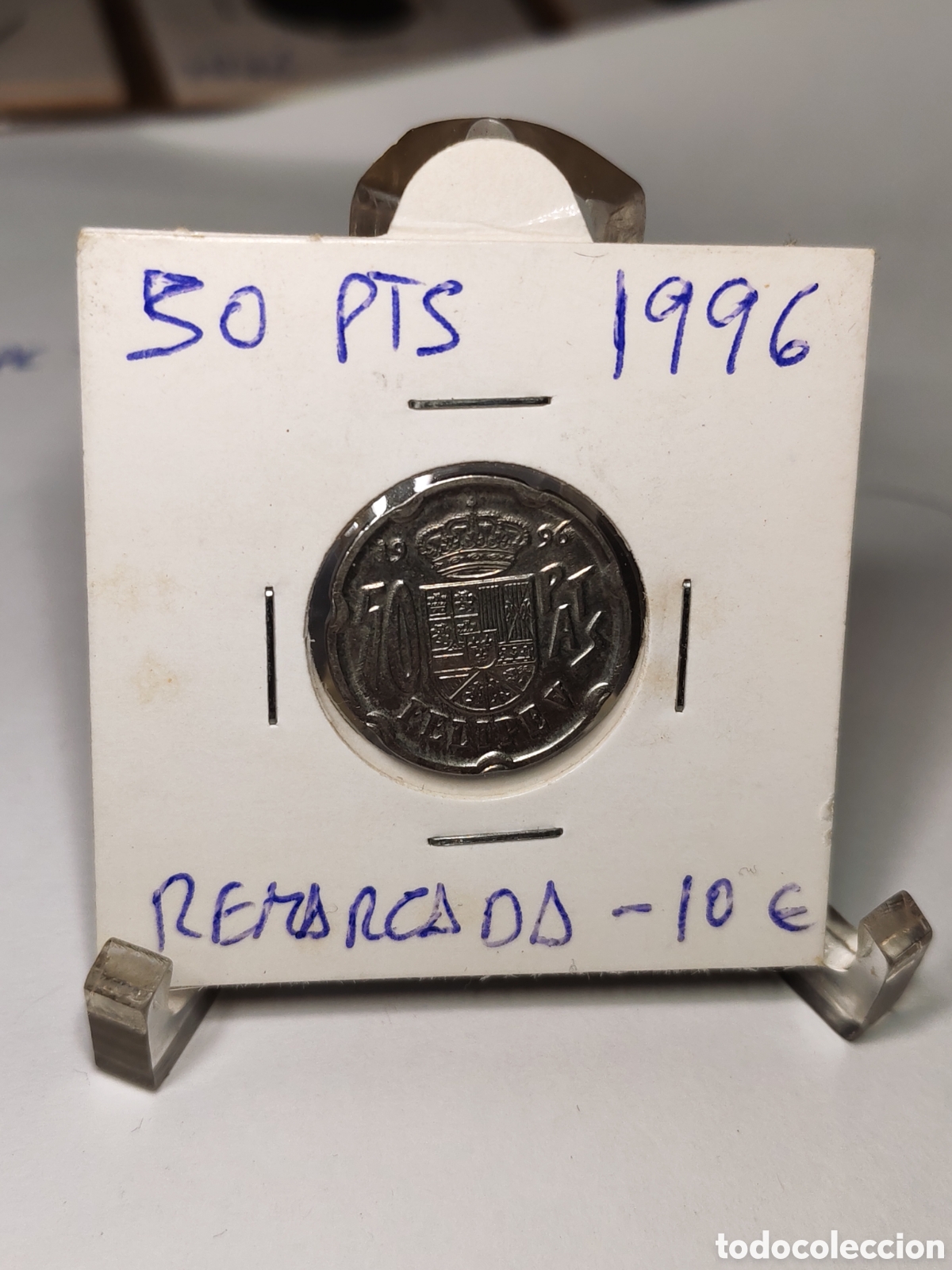 Monedas con errores: Espa&ntilde;a- 50 pesetas. 1996 . Error. Remarcada. Sin circular - Foto 1