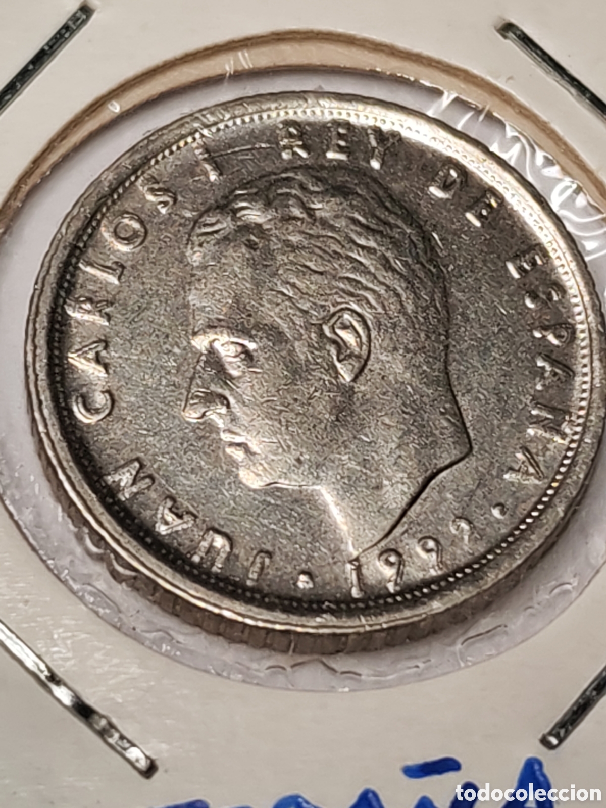 Monedas con errores: Espa&ntilde;a- 10 pesetas. 1992. Error de troquel. Doble Defecto en fecha y remarcada . Sin circular - Foto 3