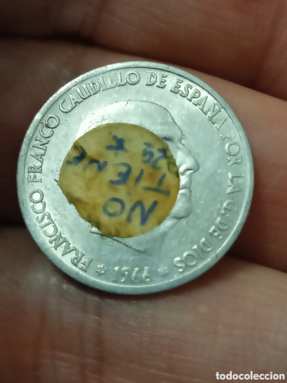 Monedas con errores: X- ERROR 50 C&Eacute;NTIMOS 1966 SEGUNDA ESTRELLA MUY FLOJA Y SIN ESTRELLAS - Foto 1
