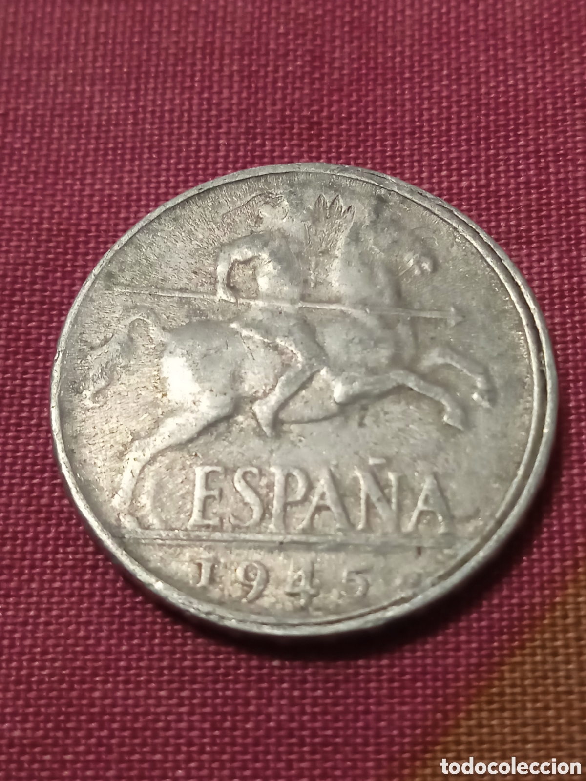 Monedas con errores: X- 10 CENTIMOS 1945 COSPEL ANVERSO Y MARCA - Foto 1
