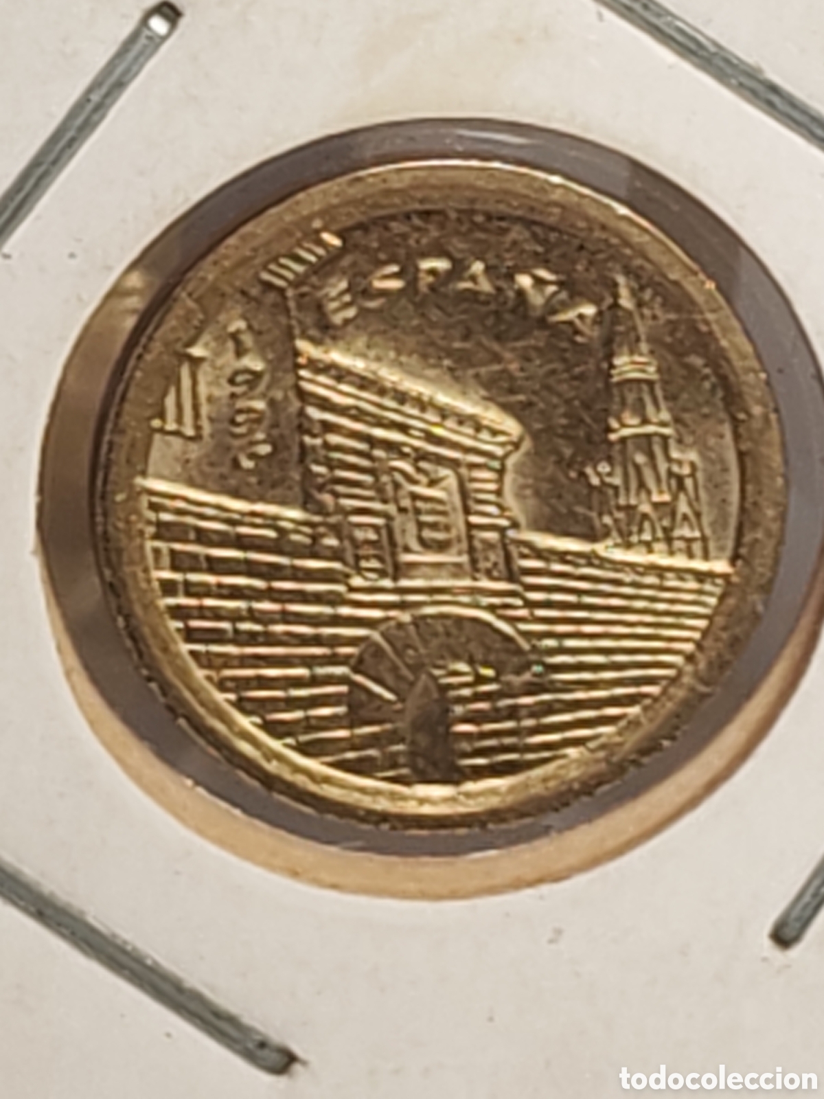 Monedas con errores: Espa&ntilde;a. 5 pesetas. 1996. Error Variante Canto ancho. Sin circular - Foto 5
