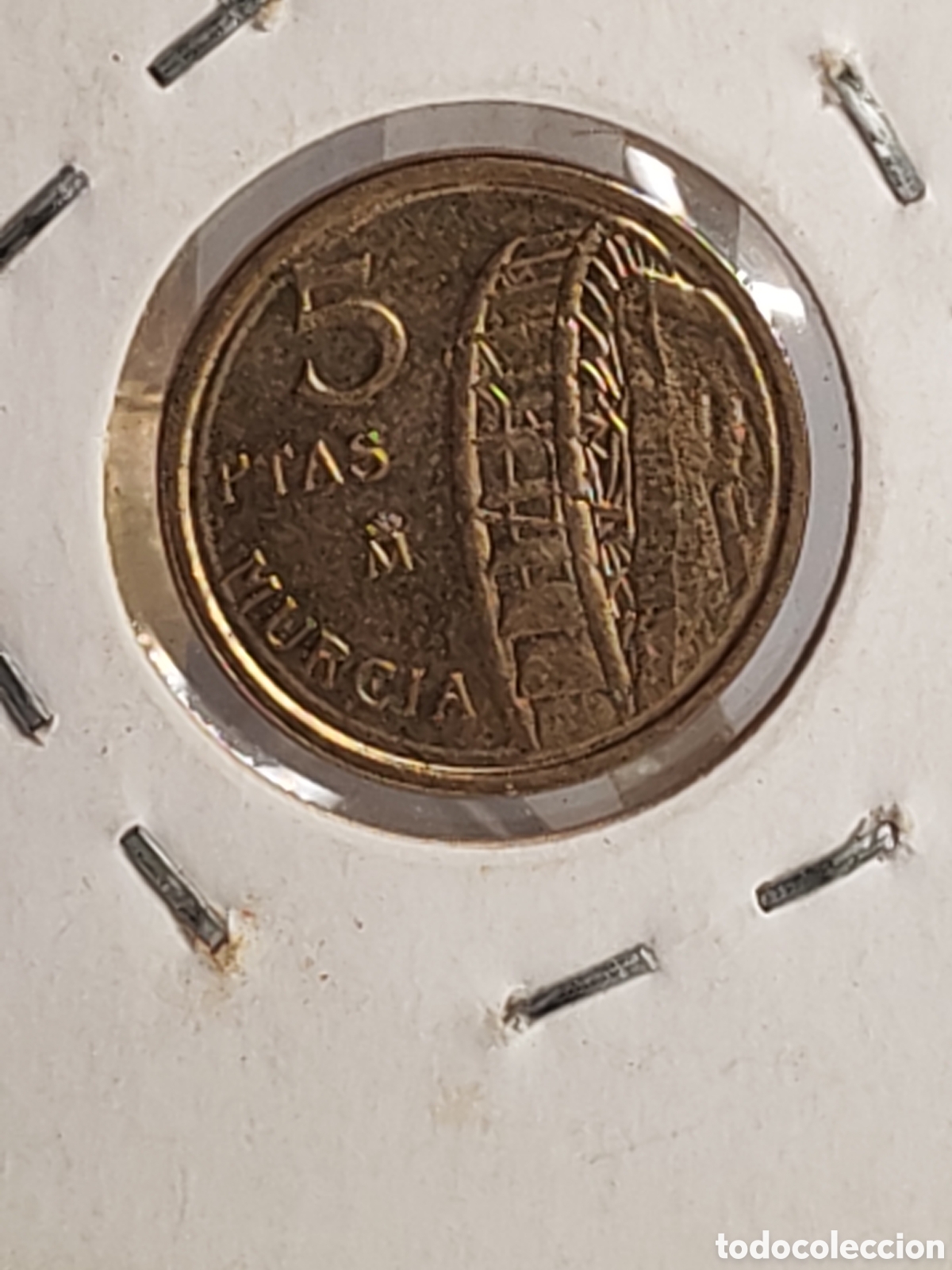 Monedas con errores: Espa&ntilde;a. 5 pesetas. 1999. Error Variante Canto ancho. Sin circular - Foto 4