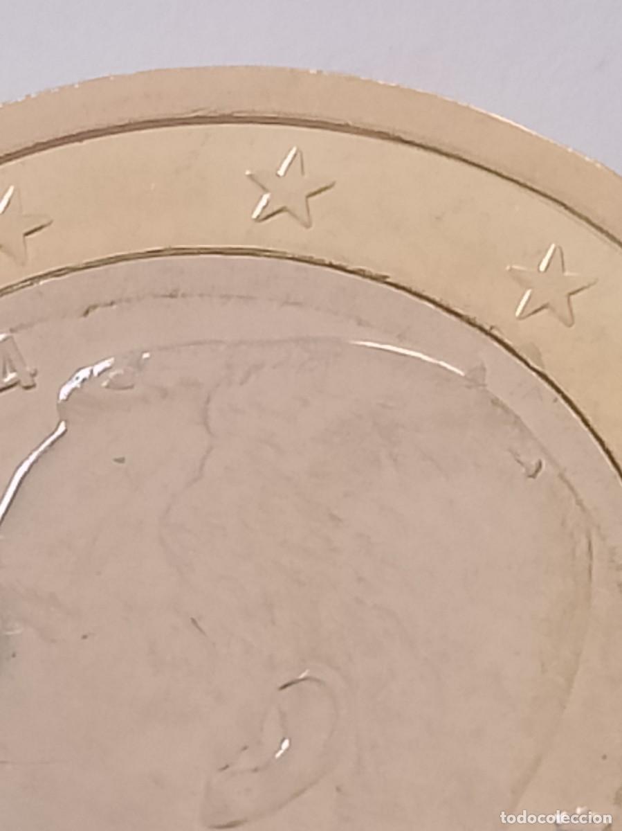 Monedas con errores: Moneda 1 euro Espa&ntilde;a 2024 error con exceso metal - Foto 2