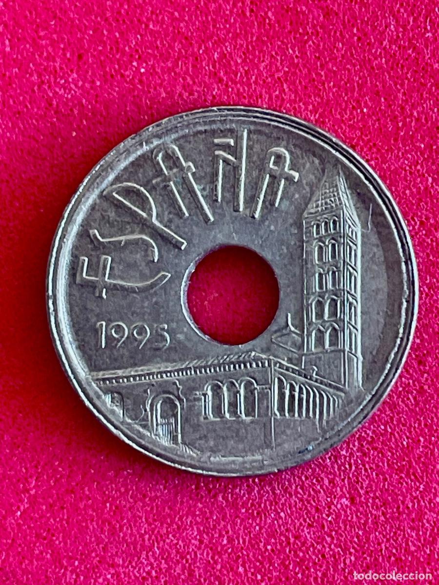 Monedas con errores: * ERROR * 25 PTAS 1995 DOBLE LISTEL - Foto 1