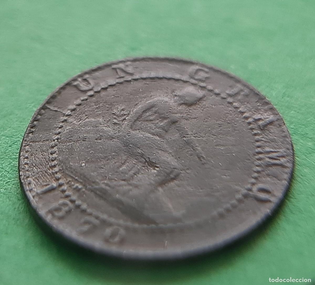 Monedas con errores: (ESPA&Ntilde;A-ERROR)(1870(COBRE) 1 C&Eacute;NTIMO CON VARIAS ROTURAS DE CU&Ntilde;O - Foto 6