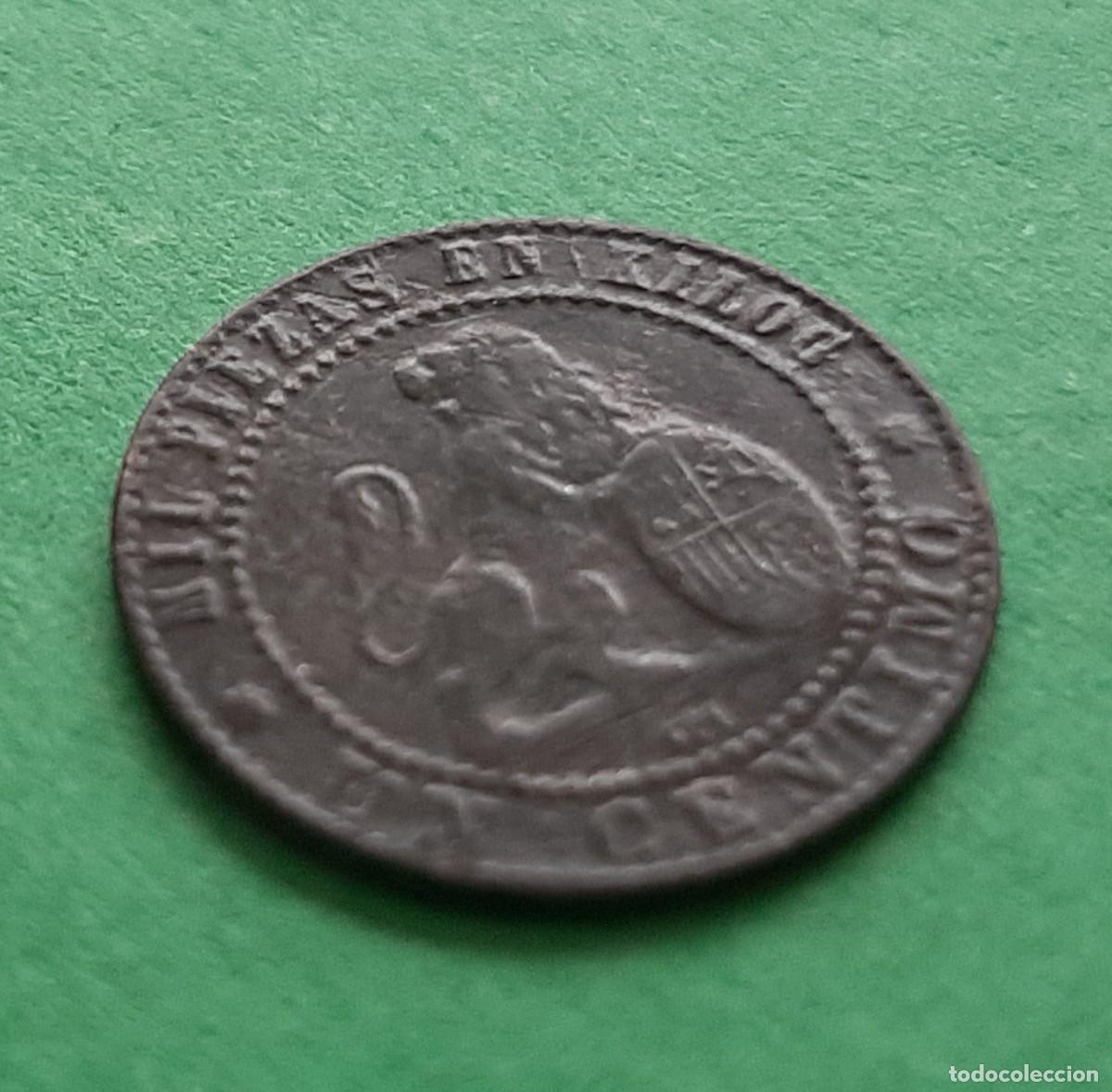 Monedas con errores: (ESPA&Ntilde;A-ERROR)(1870(COBRE) 1 C&Eacute;NTIMO CON VARIAS ROTURAS DE CU&Ntilde;O - Foto 11