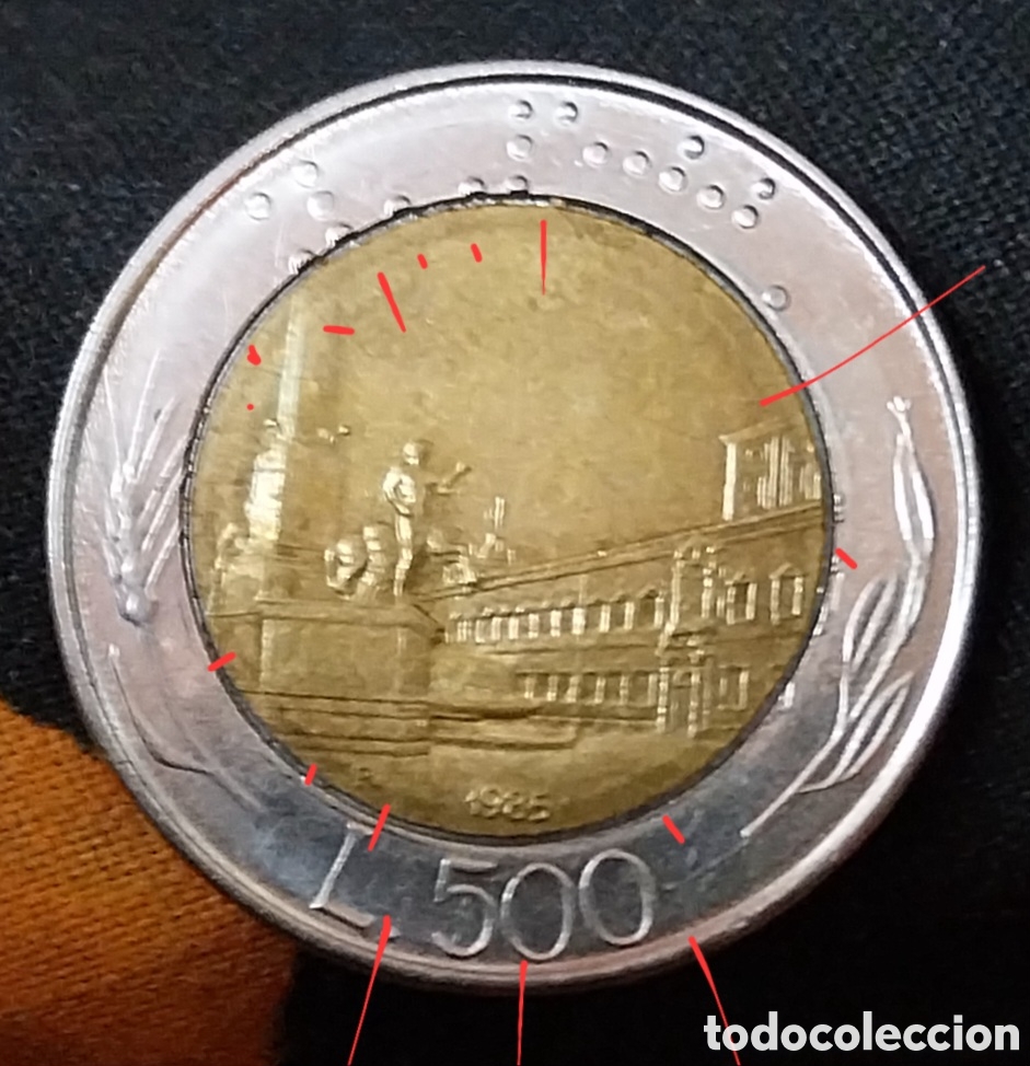 Monedas con errores: L.500 Liras 1985 IT ERRORES. - Foto 3