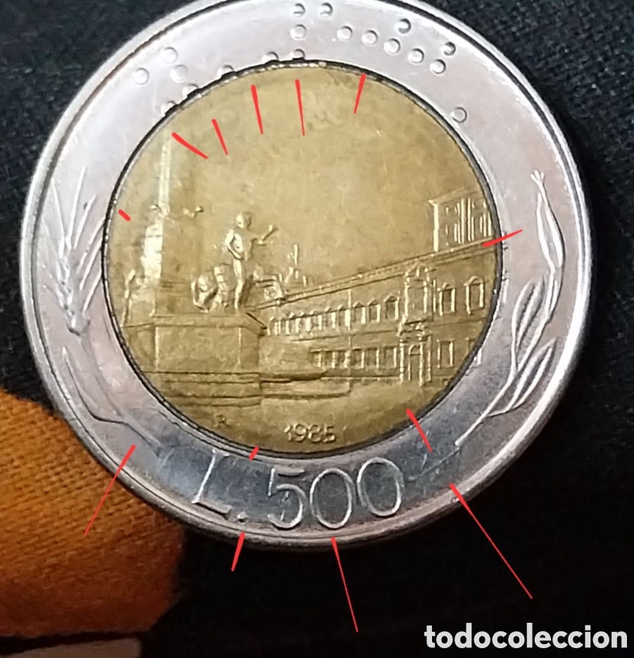 Monedas con errores: L.500 Liras 1985 IT ERRORES. - Foto 1