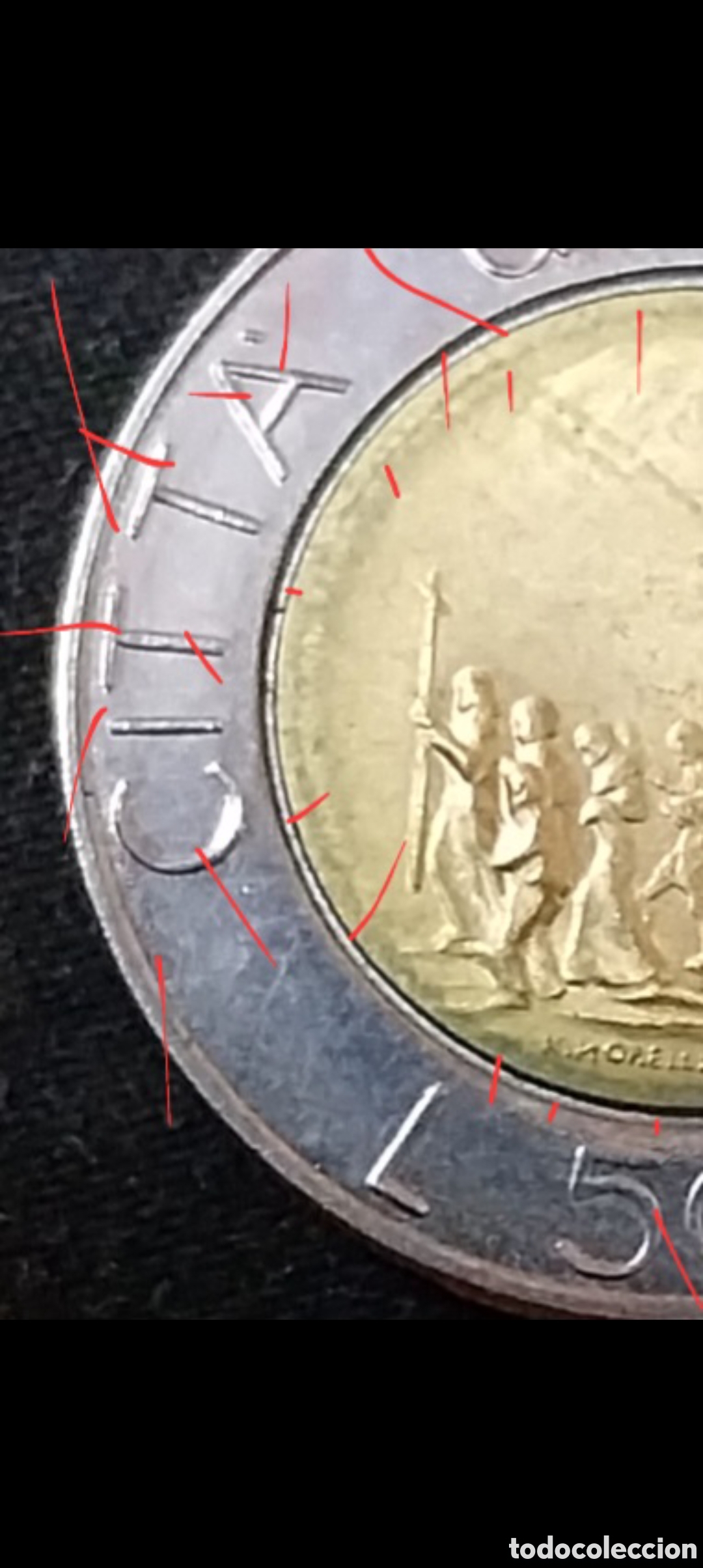 Monedas con errores: L.500 Liras VATICANO 1991 ERRORES