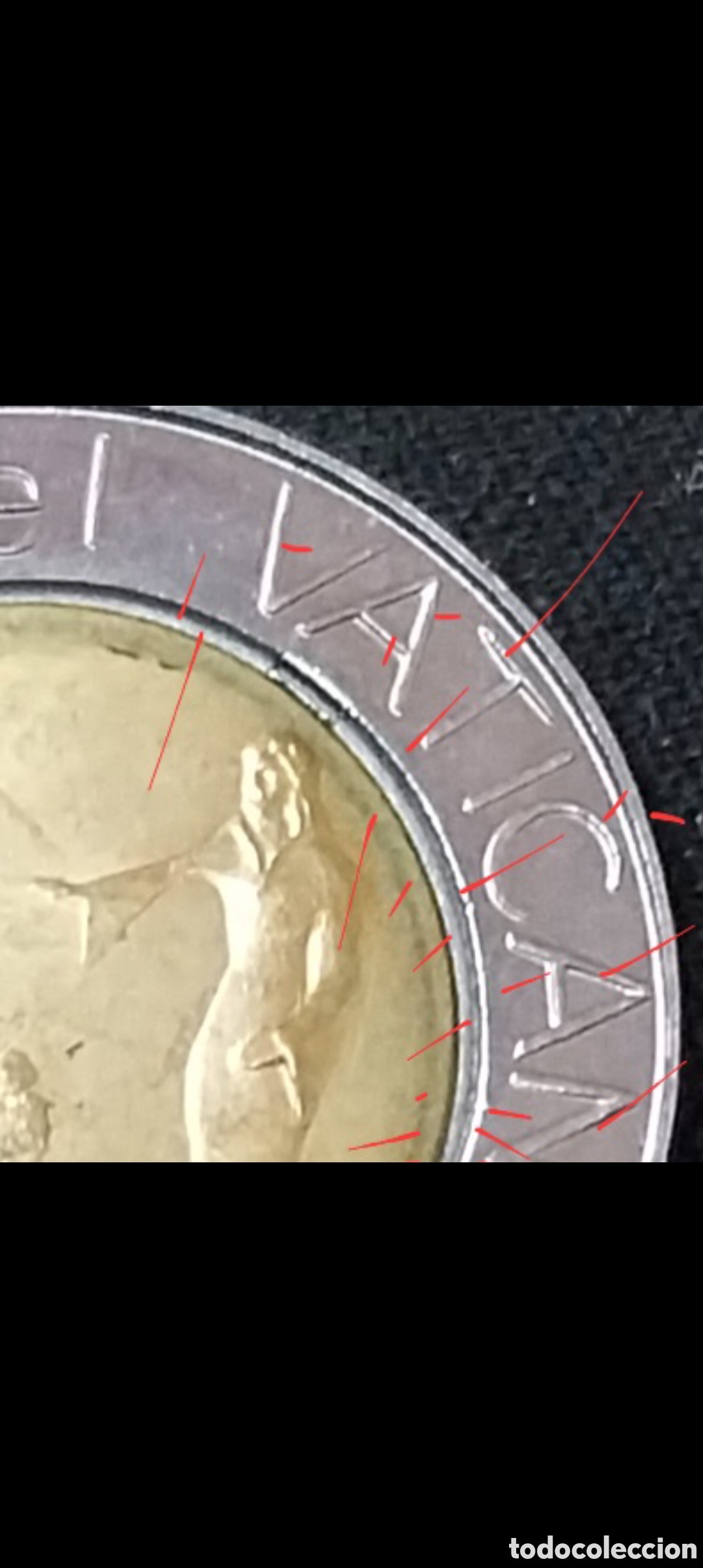 Monedas con errores: L.500 Liras VATICANO 1991 ERRORES - Foto 8