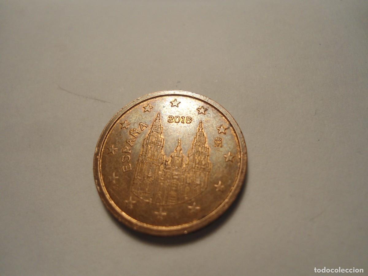 Monedas con errores: Moneda de 2 centimos Espa&ntilde;a, a&ntilde;o 2018 con exceso de material, borde liso ranurado. - Foto 1