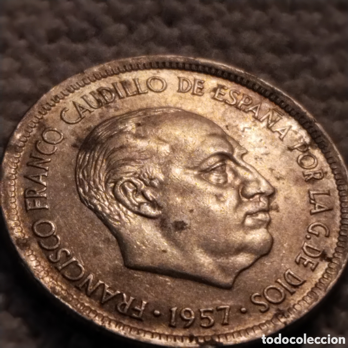 Monedas con errores: Moneda Franco 5pts 1957*69 - Foto 1