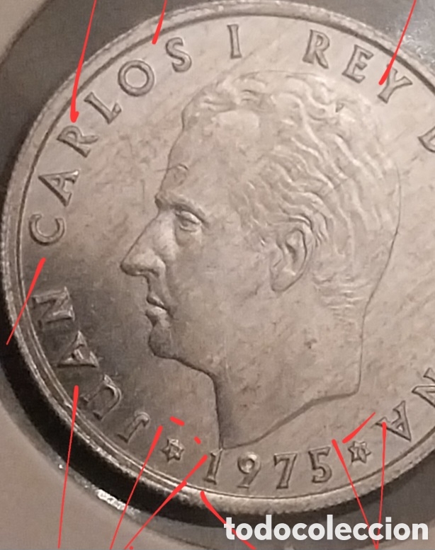 Monedas con errores: 50cents Espa&ntilde;a Espiga 1975 R.Emeri ERROR - Foto 3