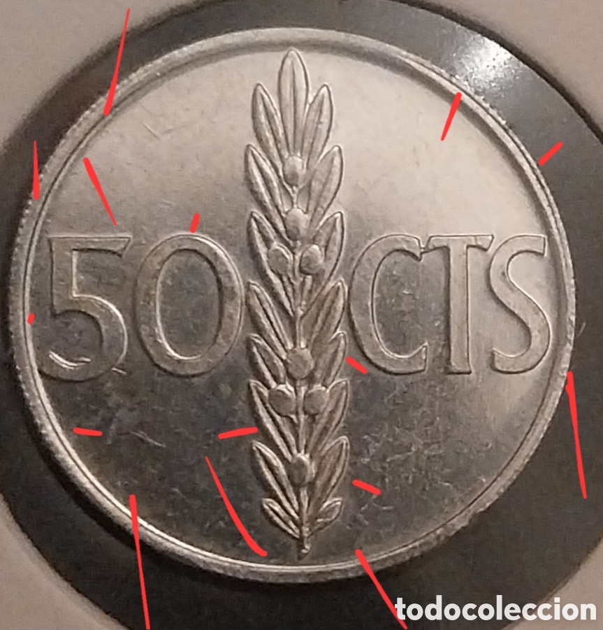 Monedas con errores: 50cents Espa&ntilde;a Espiga 1975 R.Emeri ERROR - Foto 1