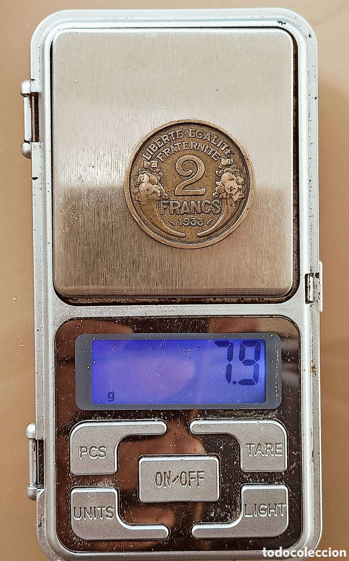 Monedas con errores: Moneda de 2 fr. Errores 1933 - Foto 3