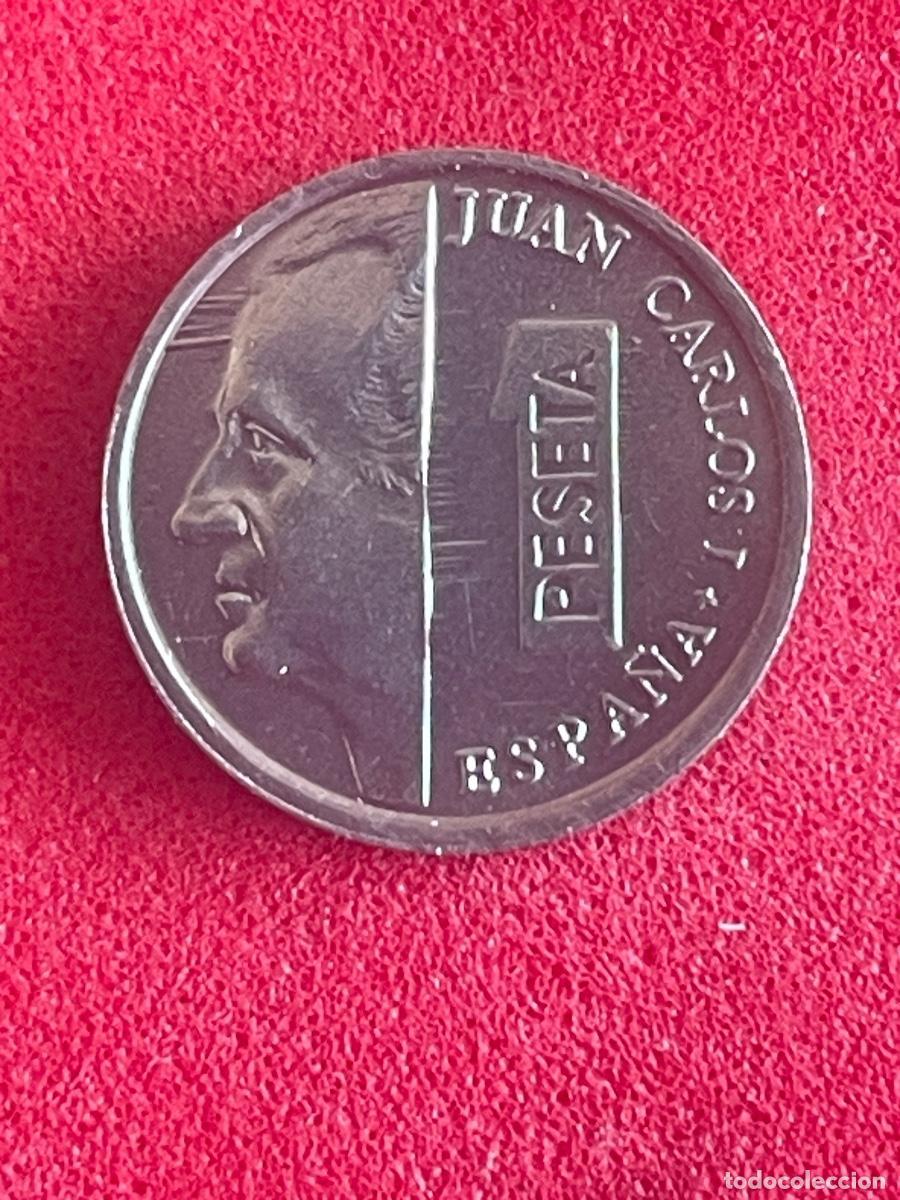 Monedas con errores: * ERROR * 1 PTA 1998 BANDA EN LA FRENTE SC - Foto 1