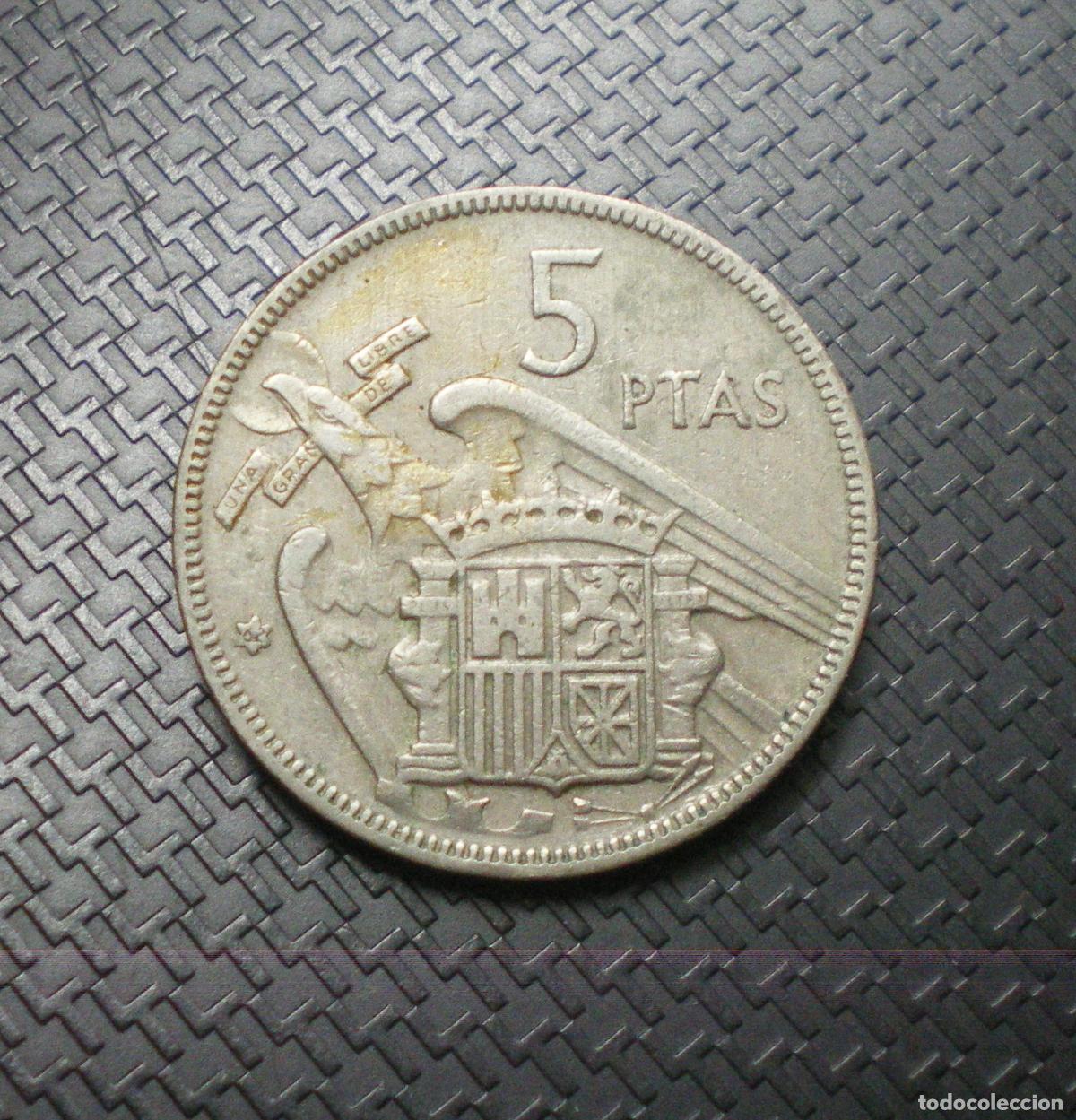 Monedas con errores: VARIANTE - 5 PESETAS de FRANCO - 1957 *62 - GIRO COMPLETO DE 180 GRADOS