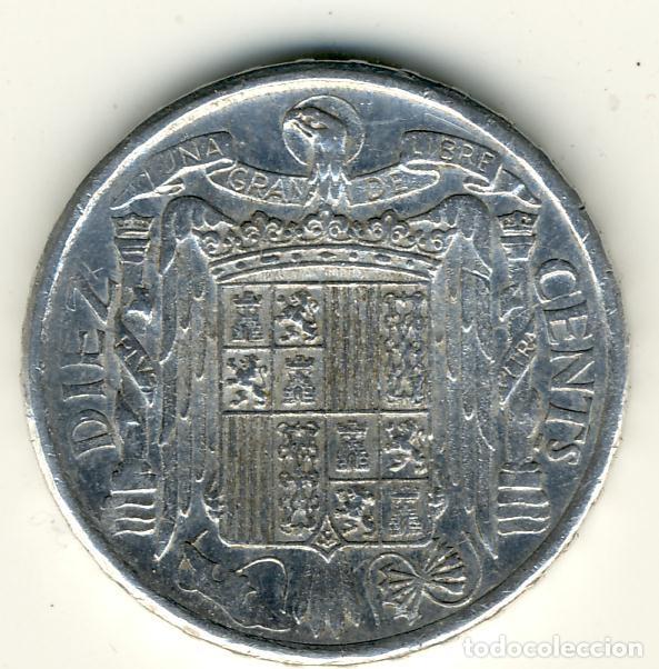 Monedas con errores: ESTADO ESPA&Ntilde;OL - 10 CENTIMOS 1941 VARIANTE PLVS - Foto 2