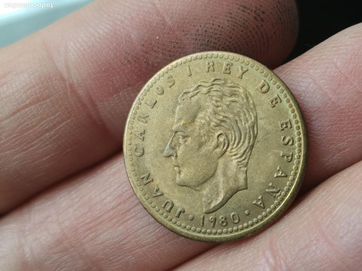 Monedas con errores: 1 peseta rubia falsa Juan Carlos I 1980 estrella 82