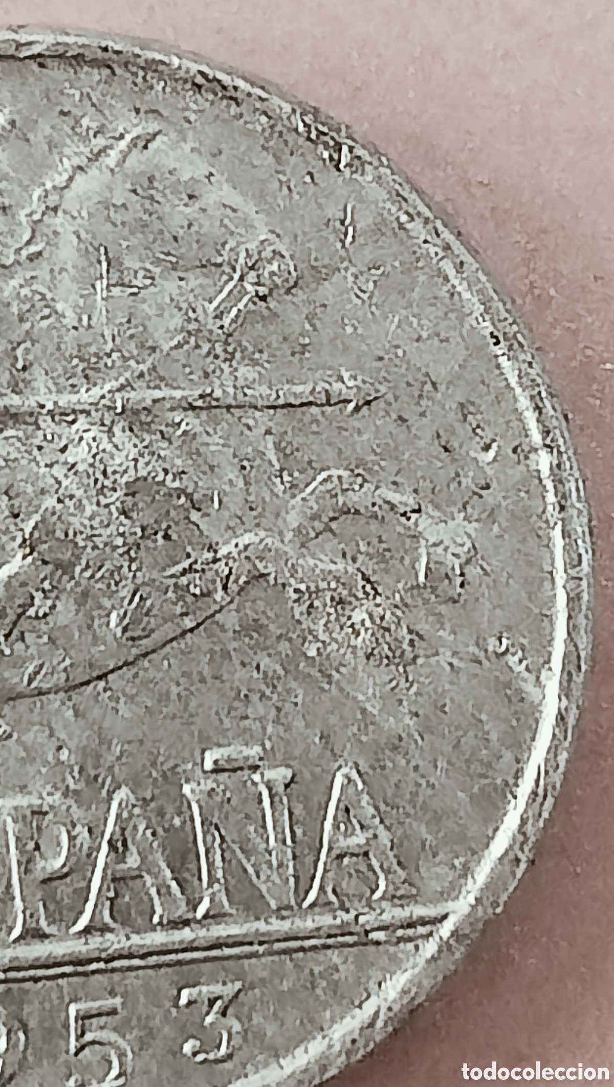 Monedas con errores: Moneda de 5 ct 1953(SC) ERROR - Foto 6