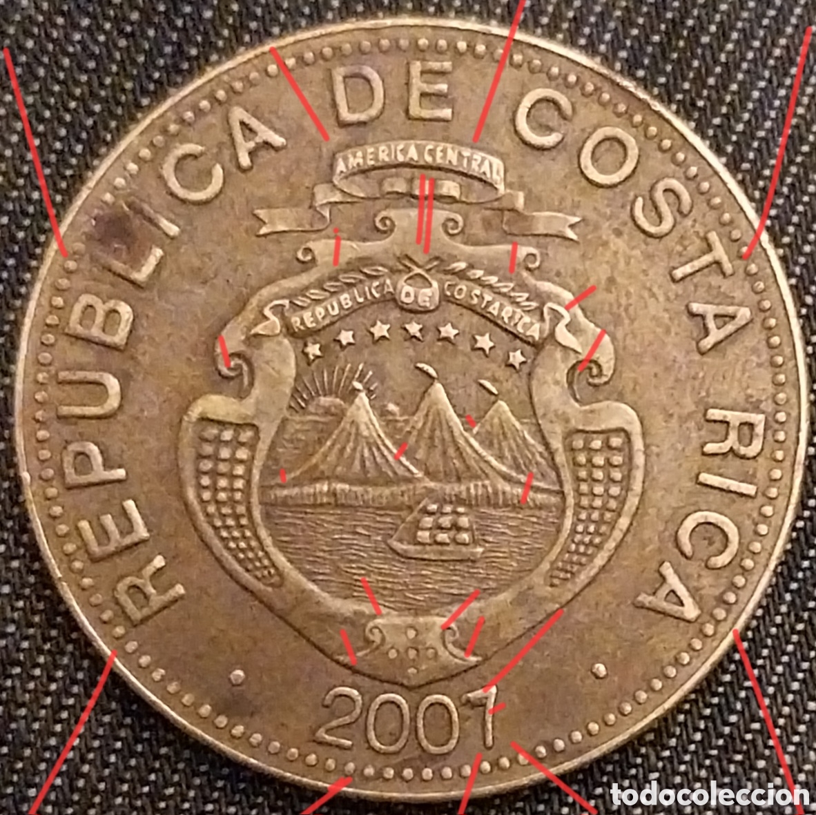 Monedas con errores: 500 Colones 2007 MULTIERROR 114gr. - Foto 6