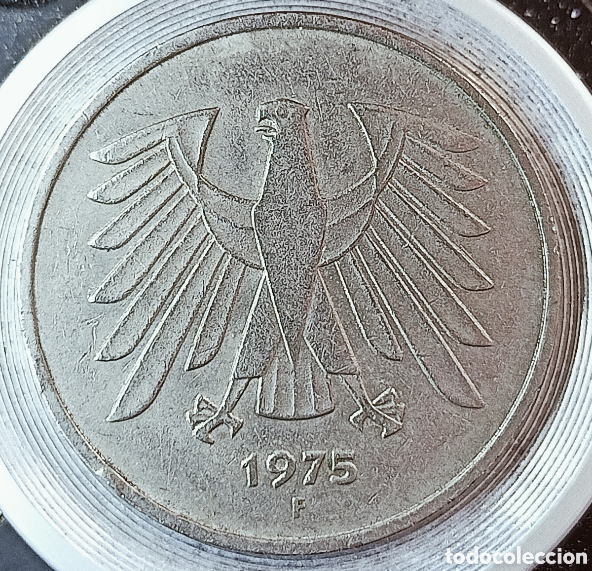 M&uuml;nzen mit Fehlern: Moneda 5 mak variante (PROBE) ' 5 ' Grabado / No tiene relieve.