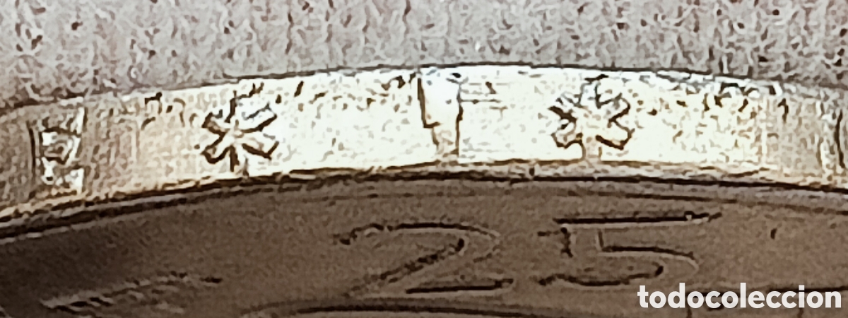 Monedas con errores: Moneda 25 pesetas 1957(doble acu&ntilde;aci&oacute;n) - Foto 8