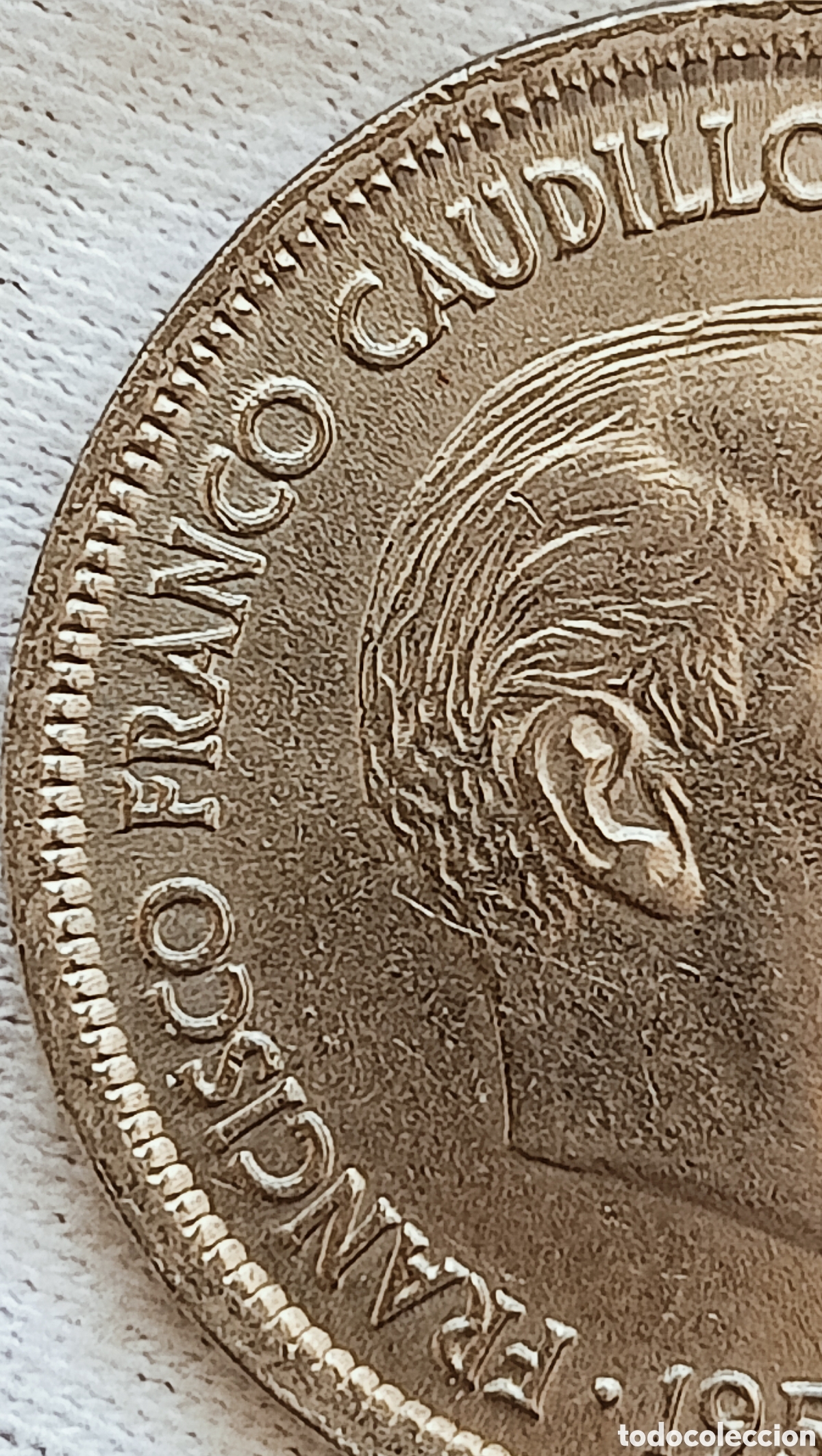 Monedas con errores: Moneda 25 pesetas 1957(doble acu&ntilde;aci&oacute;n) - Foto 18