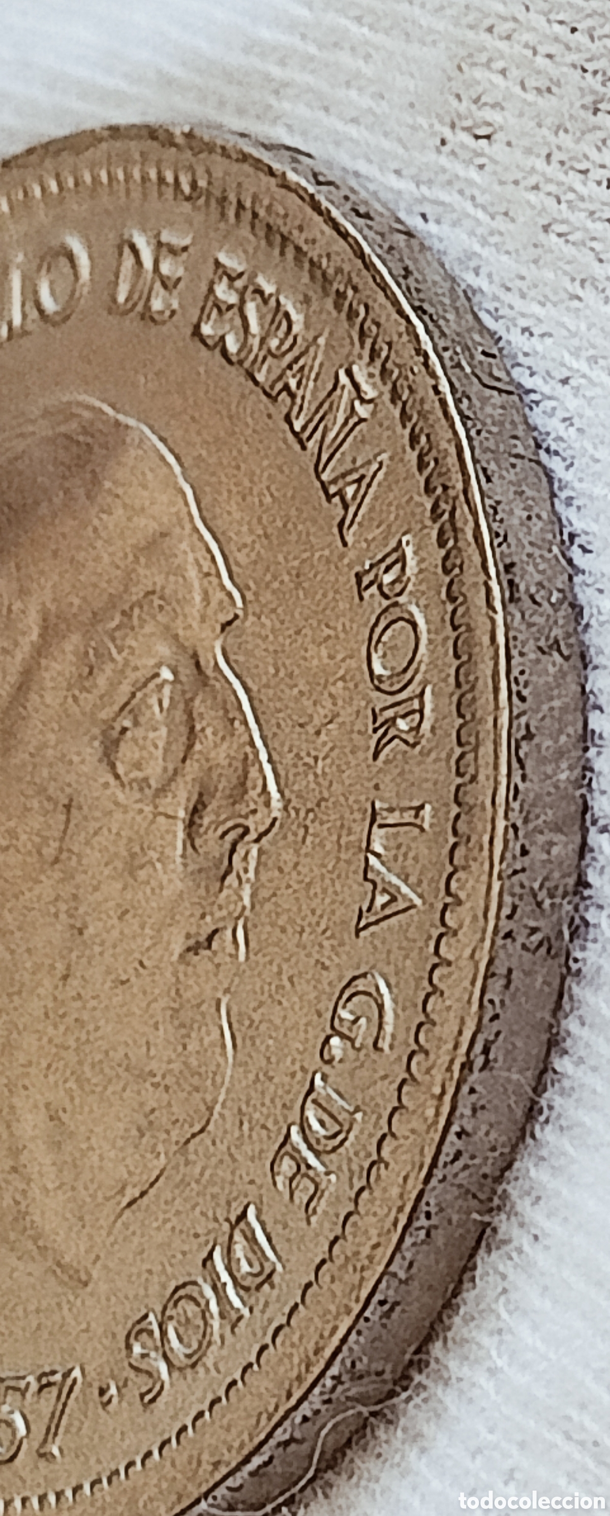 Monedas con errores: Moneda 25 pesetas 1957(doble acu&ntilde;aci&oacute;n) - Foto 19