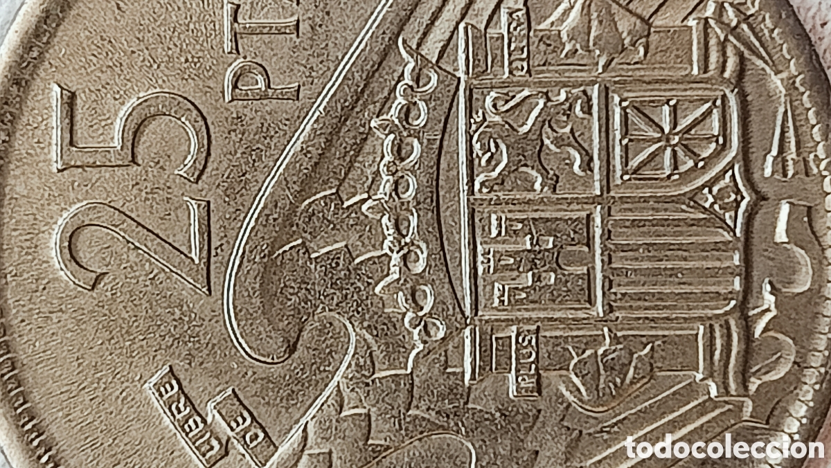 Monedas con errores: Moneda 25 pesetas 1957(doble acu&ntilde;aci&oacute;n) - Foto 22