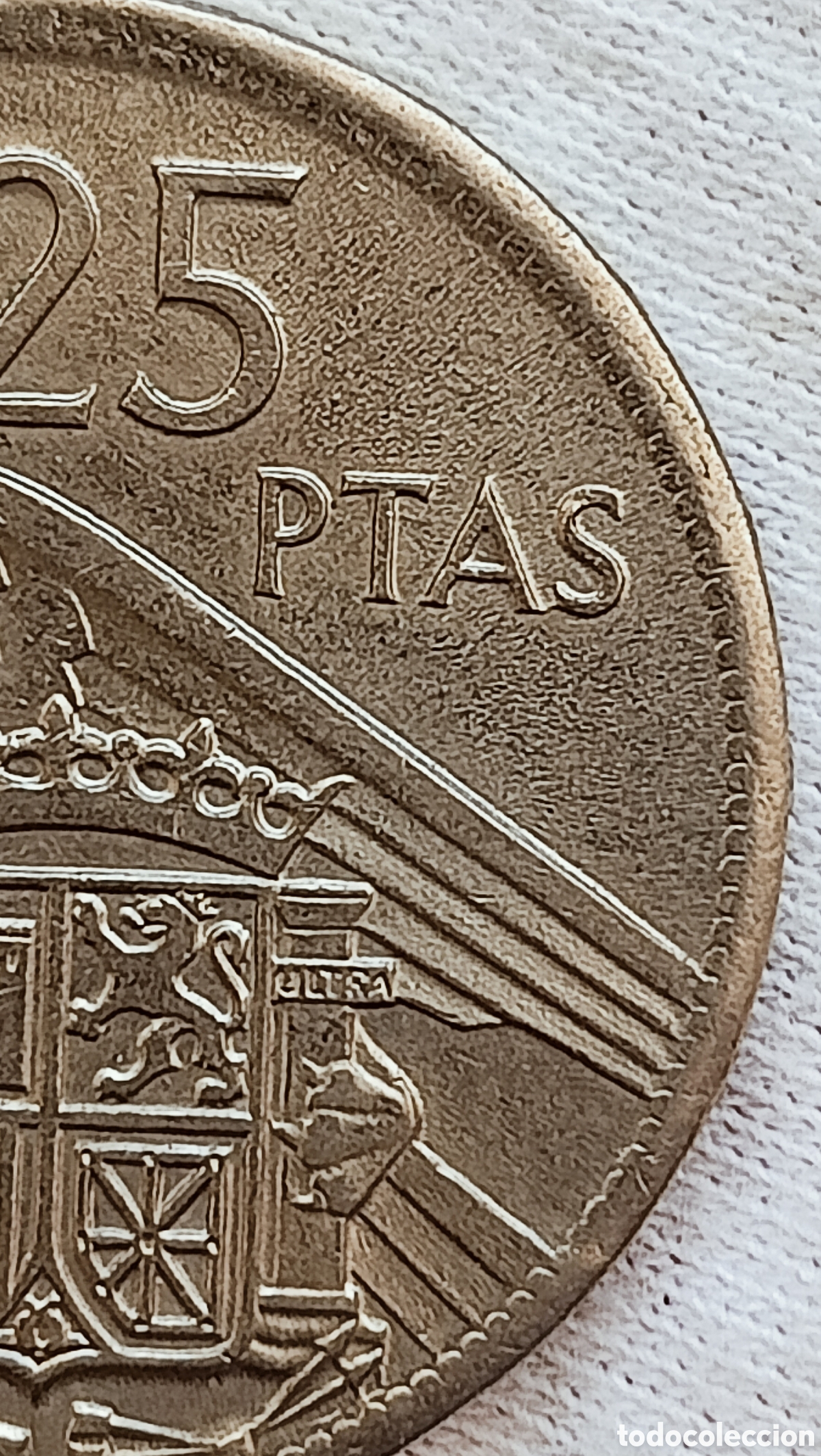 Monedas con errores: Moneda 25 pesetas 1957(doble acu&ntilde;aci&oacute;n) - Foto 25