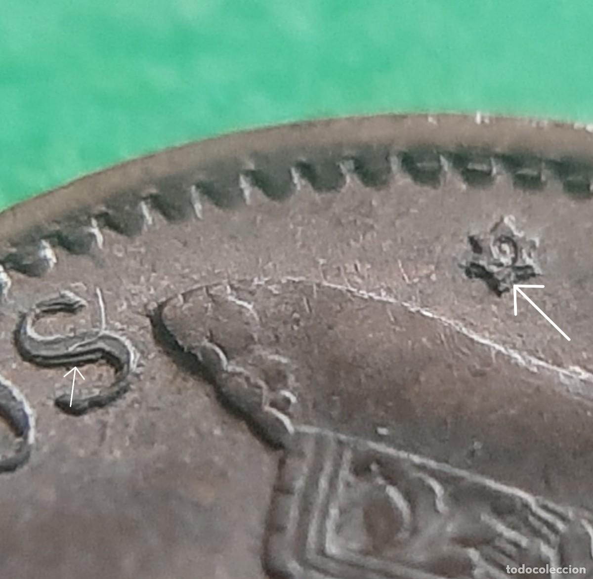 Monedas con errores: (ESPA&Ntilde;A-ERROR)(1906* SL V) 1 C&Eacute;NTIMO CON VARIOS ERRORES(REMARQUE EN ESTRELLA Y EN LA (S) DE DIOS)) - Foto 8