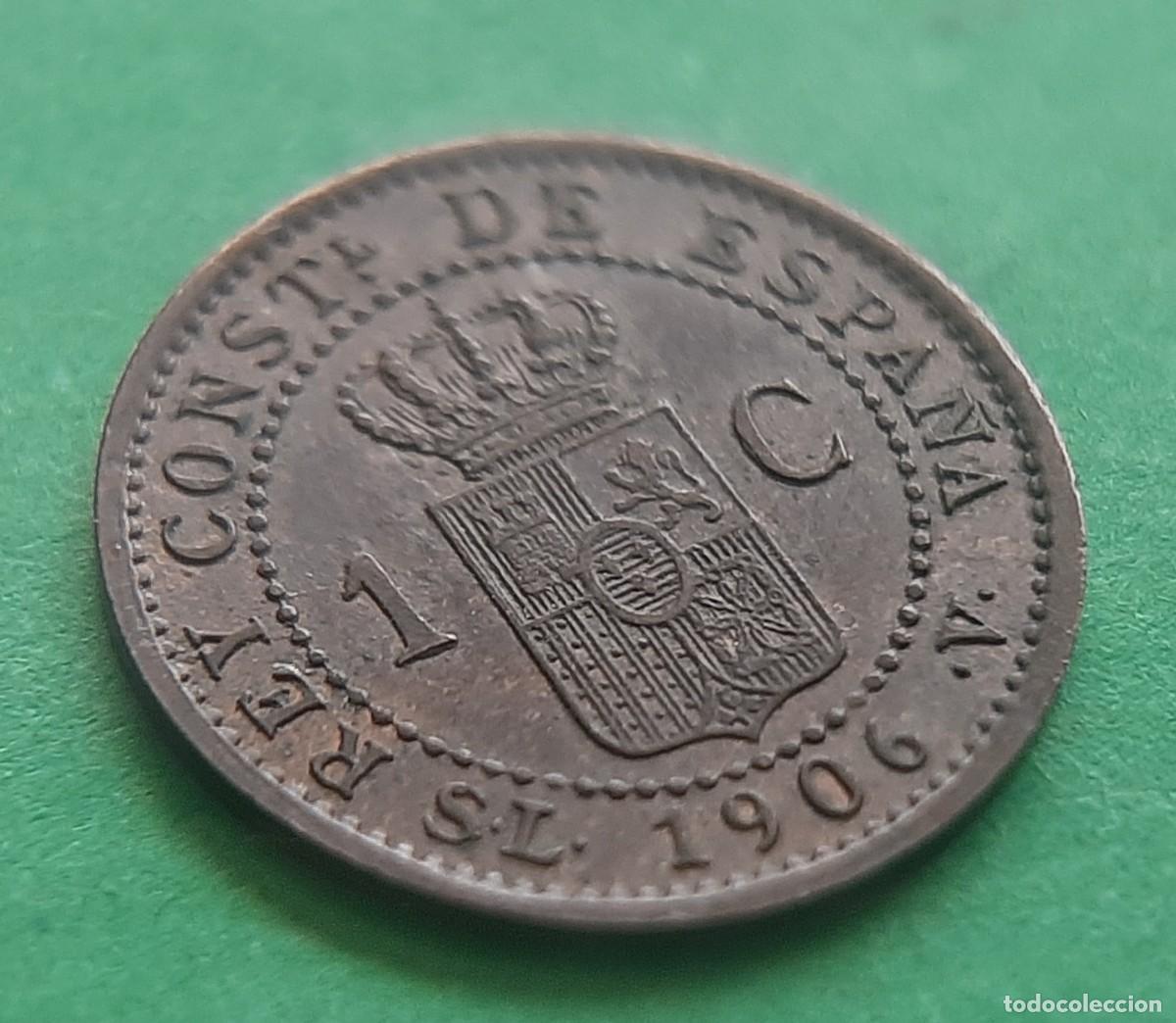 Monedas con errores: (ESPA&Ntilde;A-ERROR)(1906* SL V) 1 C&Eacute;NTIMO CON VARIOS ERRORES(REMARQUE EN ESTRELLA Y EN LA (S) DE DIOS)) - Foto 15