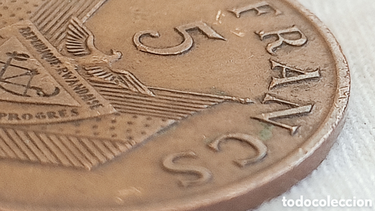 Monedas con errores: Moneda 5 Francos,1987.Variante de Dise&ntilde;o Incuso - Foto 14