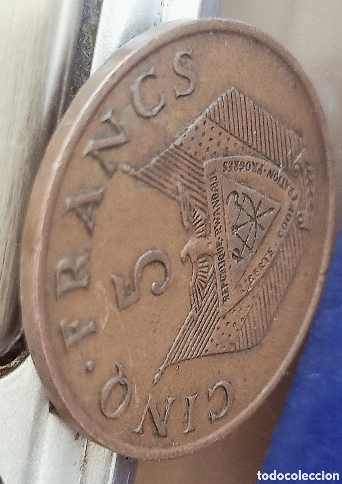 Monedas con errores: Moneda 5 Francos,1987.Variante de Dise&ntilde;o Incuso - Foto 23