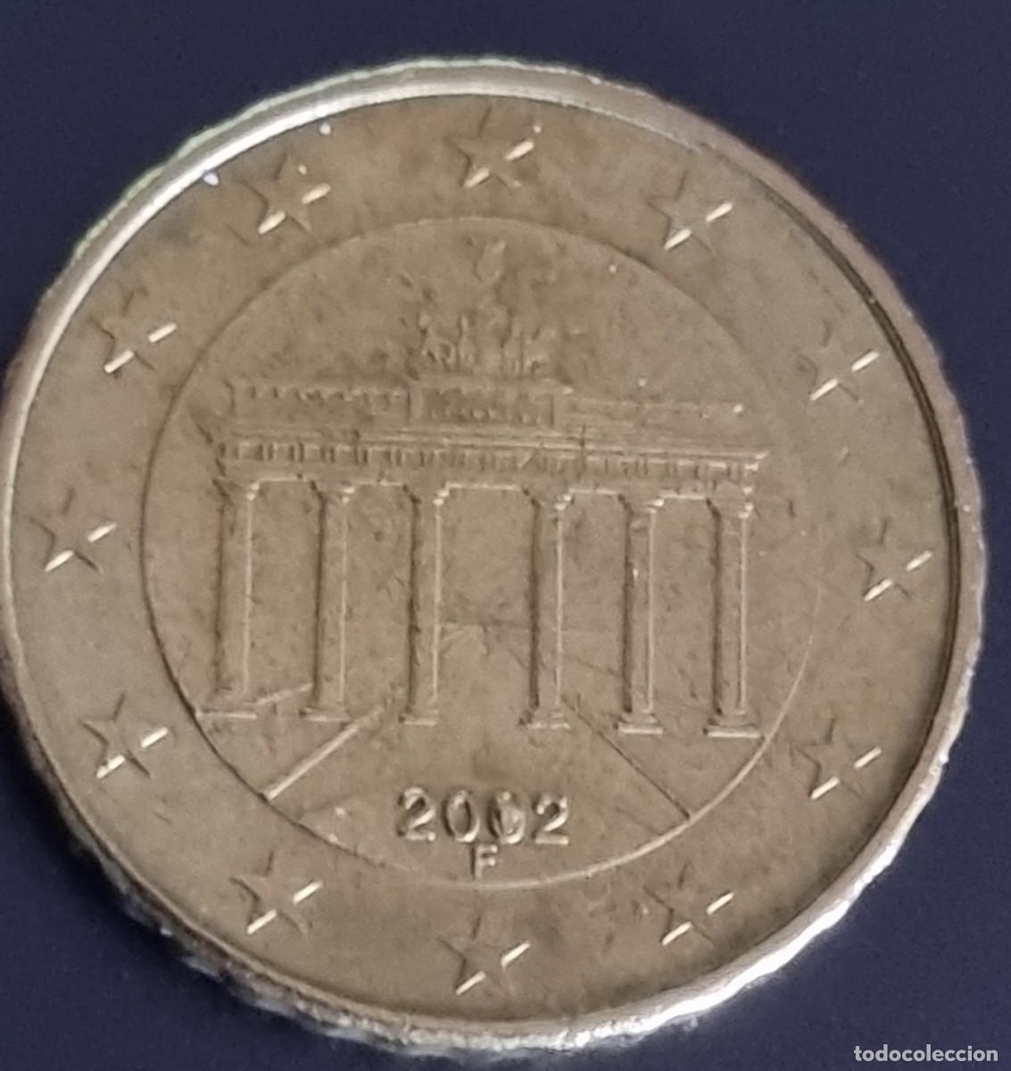 M&uuml;nzen mit Fehlern: ALEMANIA 2002 - 10 CENTIMOS DE EURO CECA F - ERROR EXCESO METAL