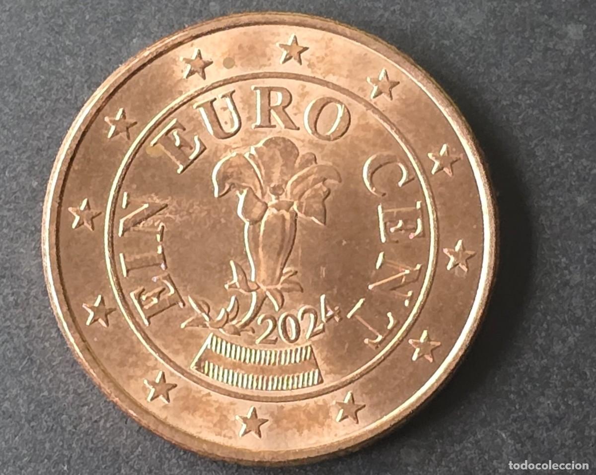 Coins with Errors: AUSTRIA 2024 - 1 CENTIMO DE EURO - CON EXCESO DE METAL EN REVERSO- ERROR