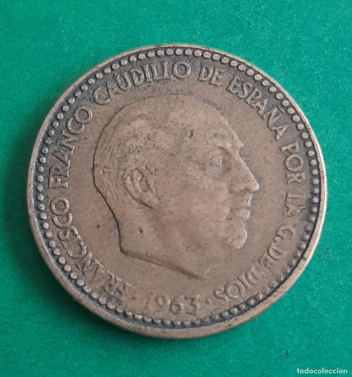 M&uuml;nzen mit Fehlern: (ESPA&Ntilde;A-ERROR)(1963*-) 1 PESETA ESTADO ESPA&Ntilde;OL CON PERLAS DEFECTUOSAS