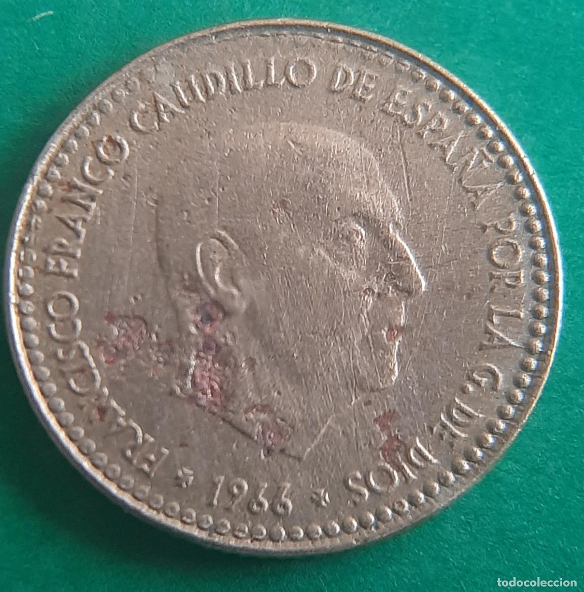 Coins with Errors: (ESPA&Ntilde;A-ERROR)(1966*68) 1 PESETA ESTADO ESPA&Ntilde;OL CON VARIOS ERRORES