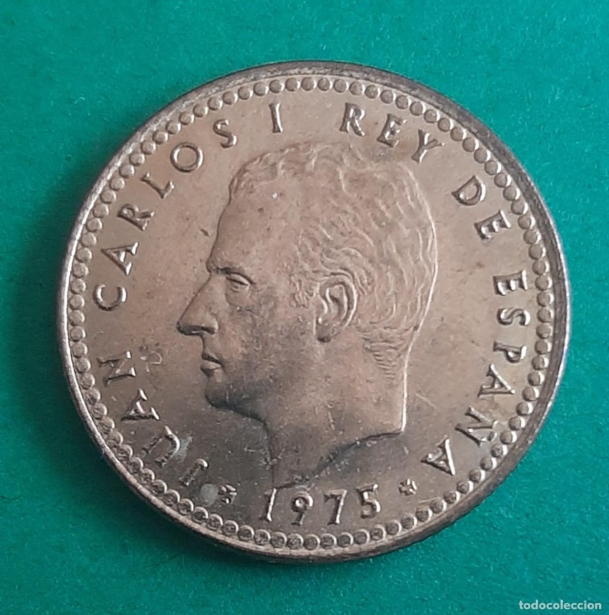 M&uuml;nzen mit Fehlern: (ESPA&Ntilde;A-ERROR)(1975*80) 1 PESETA JUAN CARLOS I CON EXCESO DE METAL