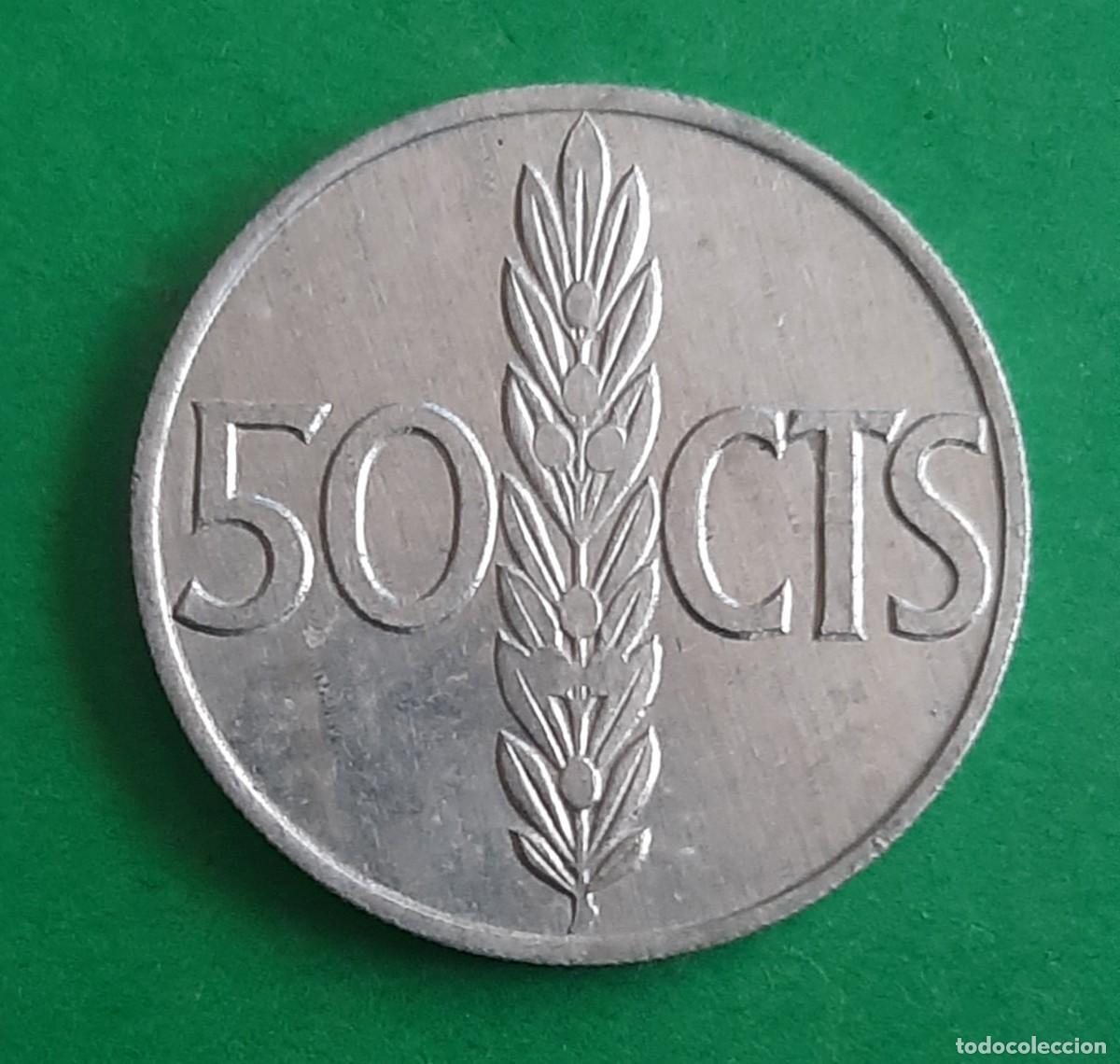 Monedas con errores: (ESPA&Ntilde;A-ERROR)(1966*73) 50 C&Eacute;NTIMOS ESTADO ESPA&Ntilde;OL CON DOBLE LISTEL - Foto 6