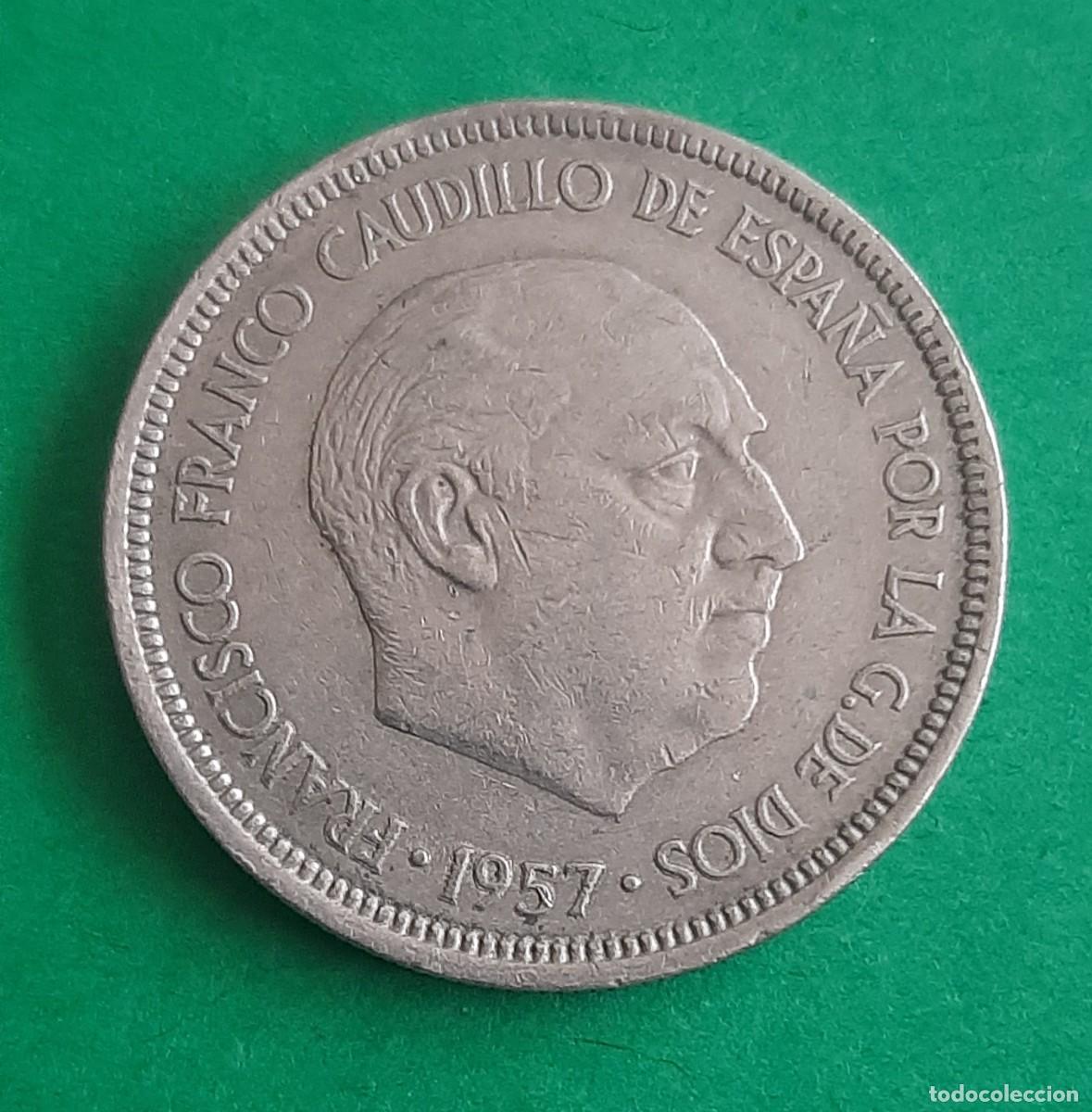 M&uuml;nzen mit Fehlern: (ESPA&Ntilde;A-ERROR)(1957*72) 5 PESETAS ESTADO ESPA&Ntilde;OL CON LEYENDA REMARCADA
