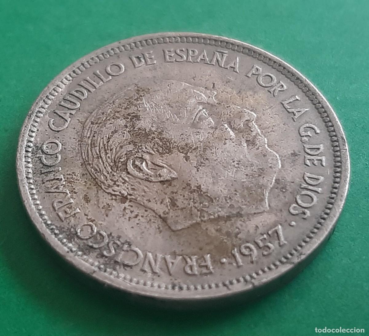Monedas con errores: (ESPA&Ntilde;A-ERROR)(1957*69) 25 PESETAS ESTADO ESPA&Ntilde;OL REMARCADA - Foto 14