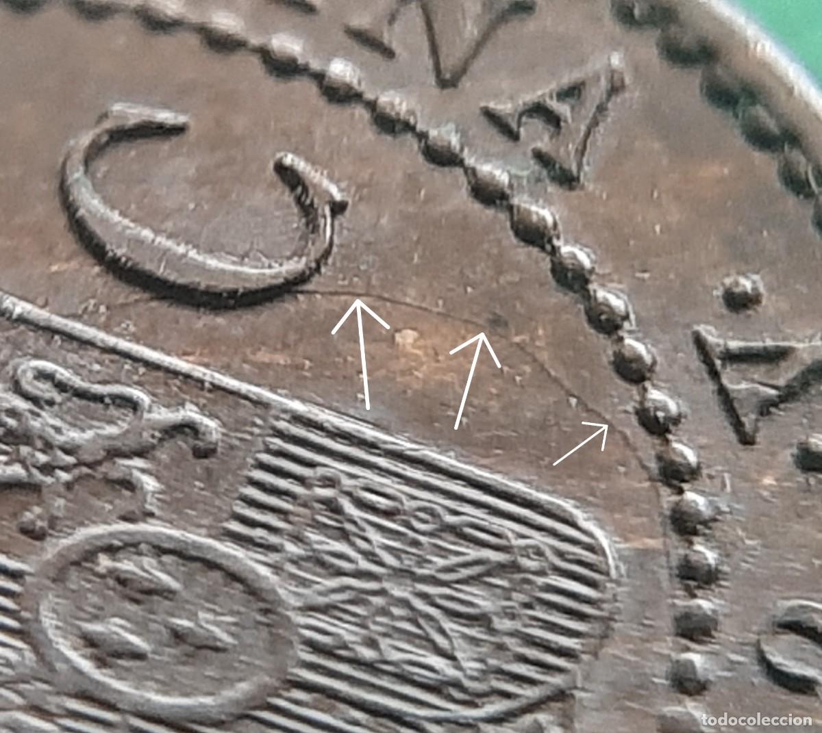 Monedas con errores: (ESPA&Ntilde;A-ERROR)(1912* 2 PC V) 1 C&Eacute;NTIMO ALFONSO XIII CON REPINTE - Foto 13