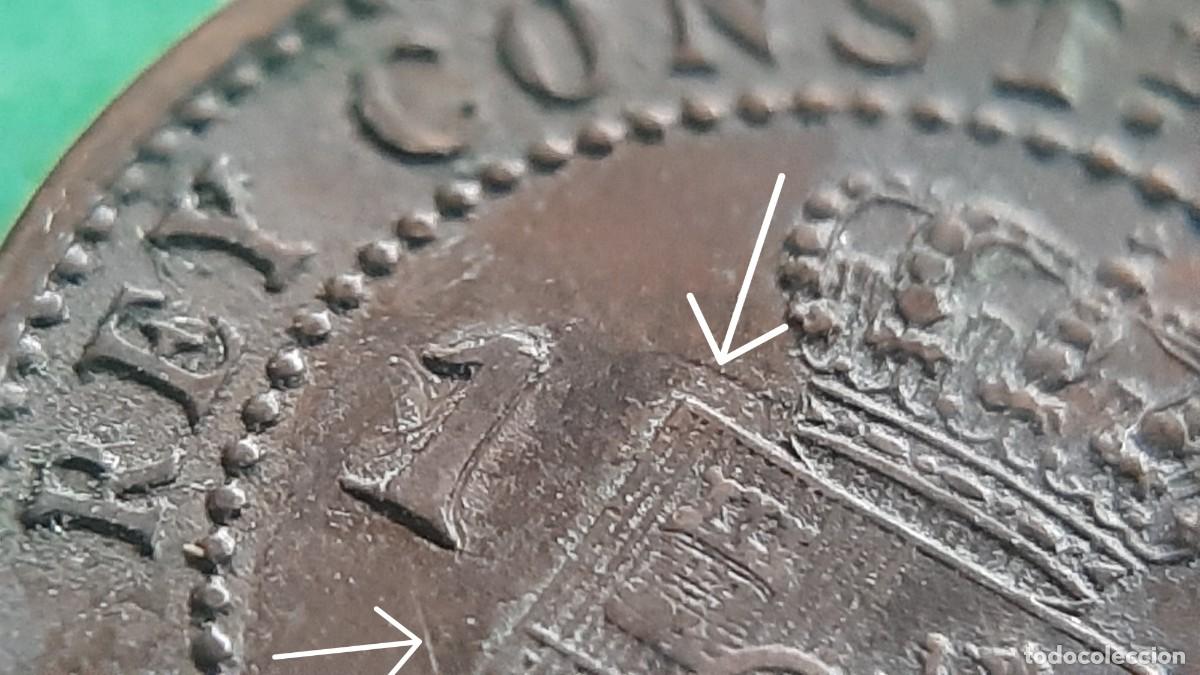 Monedas con errores: (ESPA&Ntilde;A-ERROR)(1912* 2 PC V) 1 C&Eacute;NTIMO ALFONSO XIII CON REMARQUE - Foto 4
