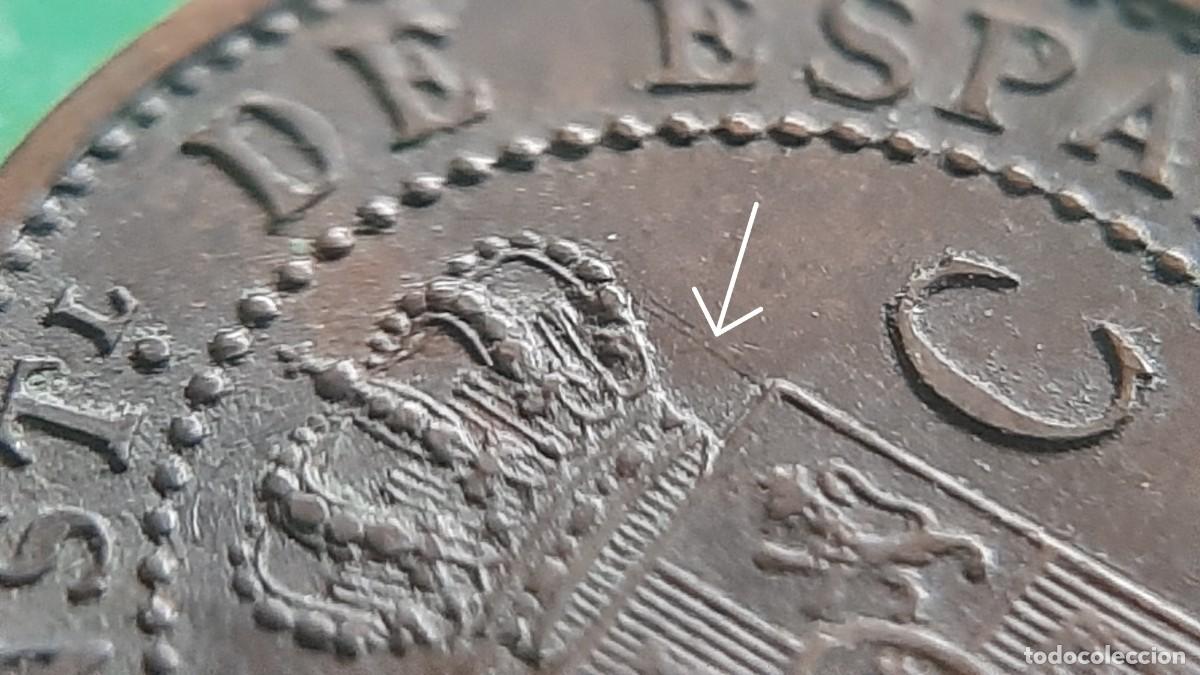 Monedas con errores: (ESPA&Ntilde;A-ERROR)(1912* 2 PC V) 1 C&Eacute;NTIMO ALFONSO XIII CON REMARQUE - Foto 5