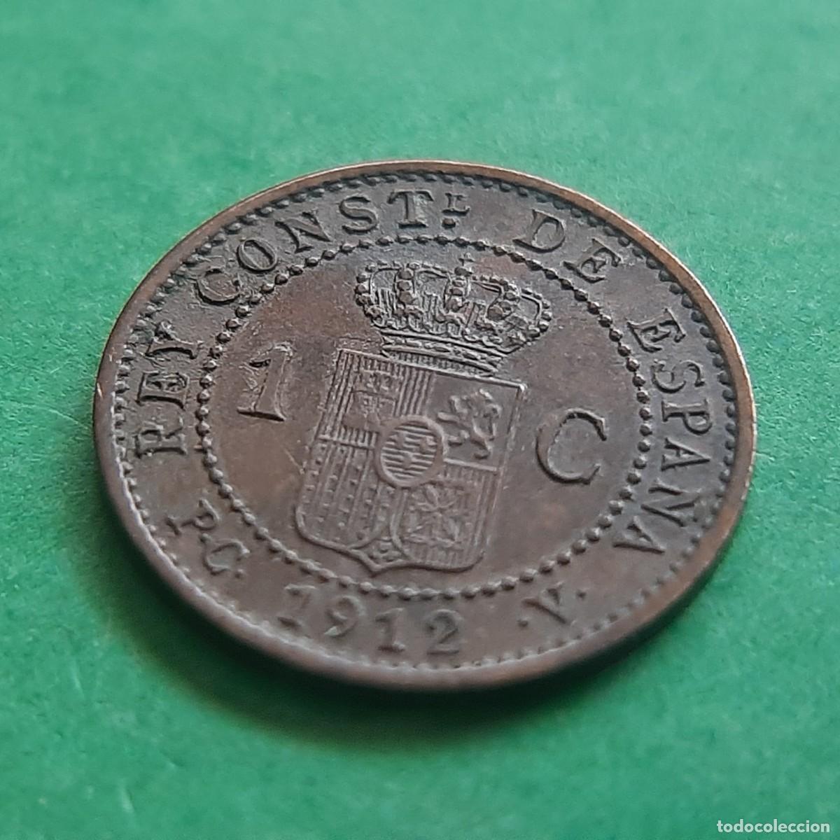 Monedas con errores: (ESPA&Ntilde;A-ERROR)(1912* 2 PC V) 1 C&Eacute;NTIMO ALFONSO XIII CON REMARQUE - Foto 10