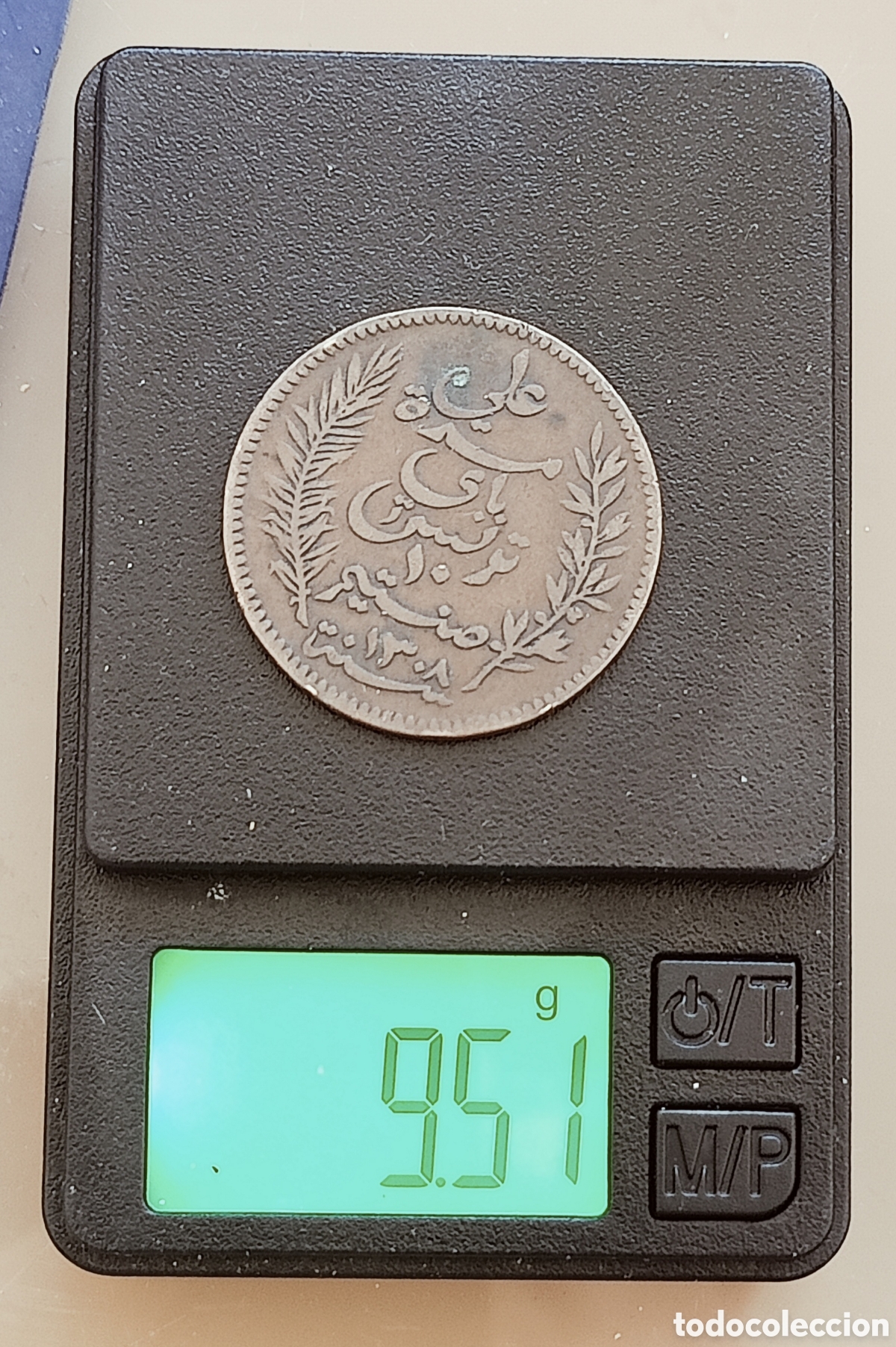 Monedas con errores: 10 c&eacute;ntimos T&uacute;nez 1891-A error - Foto 3