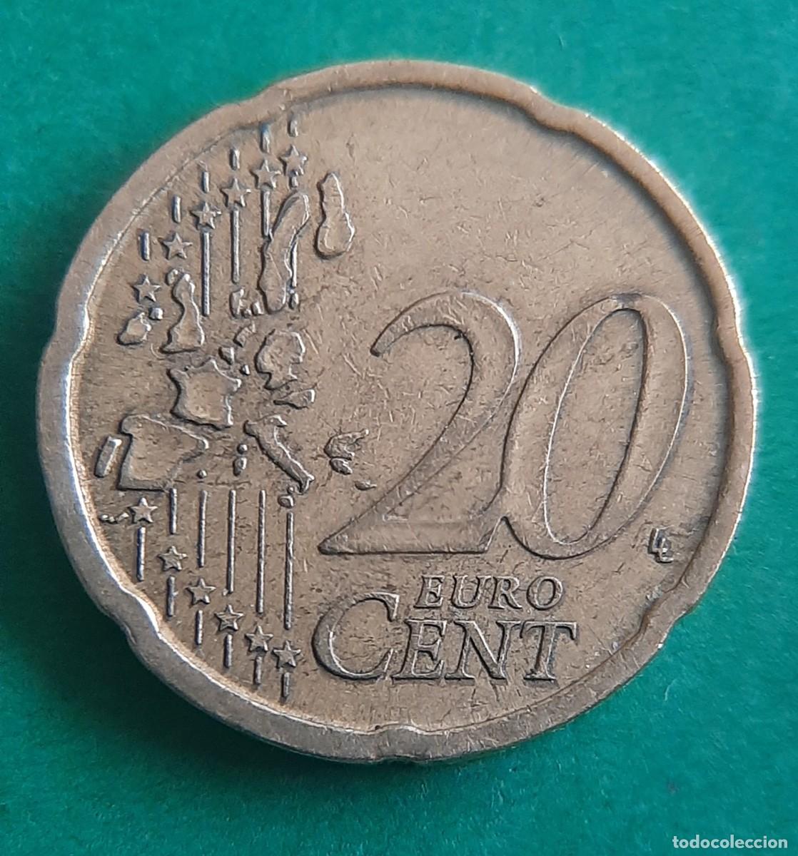 Monedas con errores: (ESPA&Ntilde;A-ERROR)(1999) 20 C&Eacute;NTIMOS CON EXCESOS DE METAL - Foto 12